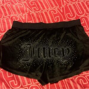 Juicy Couture Black Velvet Shorts
